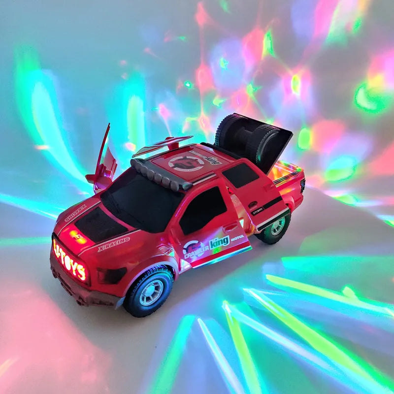 Electric Dancing Deformation Police Car Toy - A Perfect Gift for Kids Aged 18 and Up