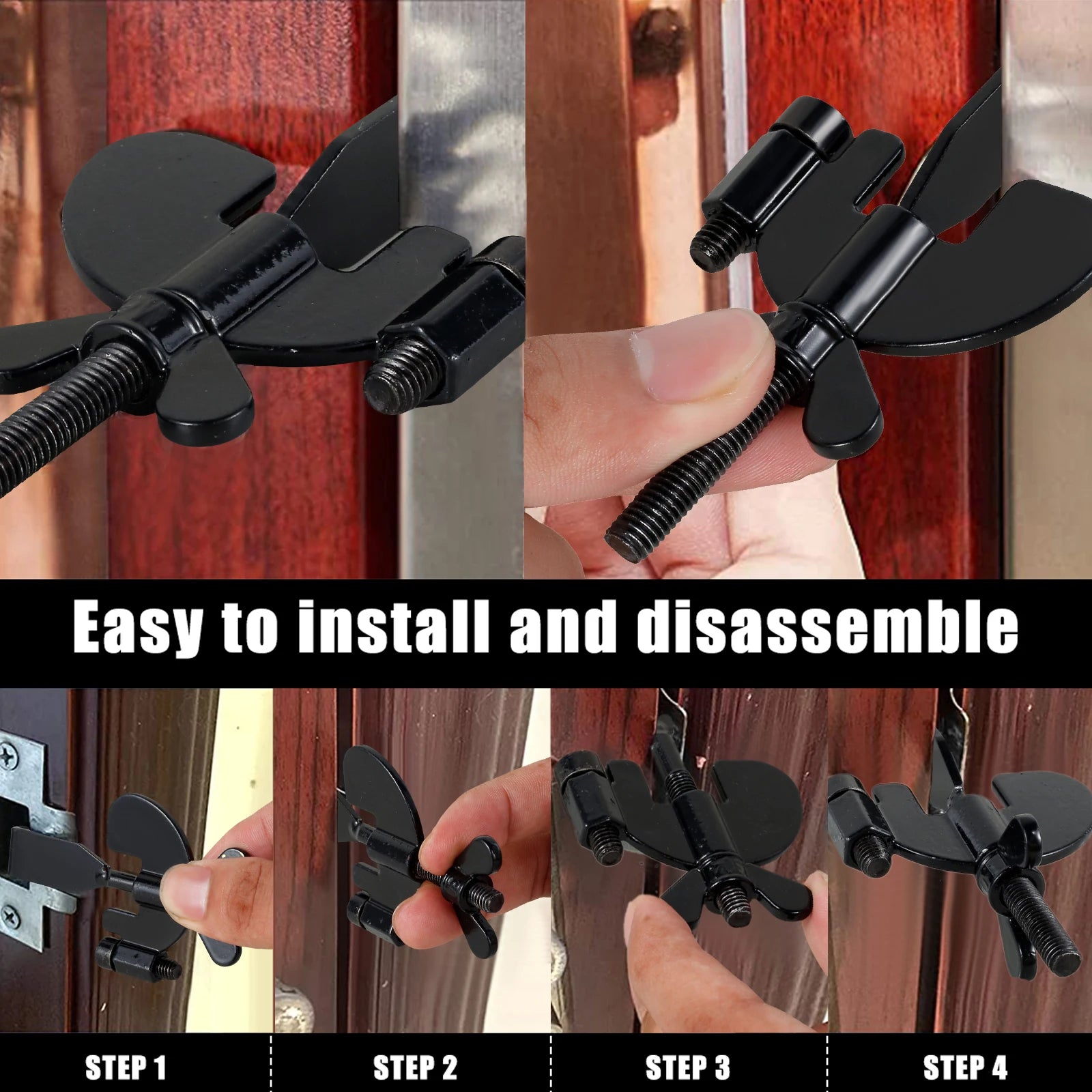 Enhance Your Privacy with Our Portable Door Lock - Extra Security for Home, Travel, and Apartment Use (Available in 1, 2, or 4 Packs)