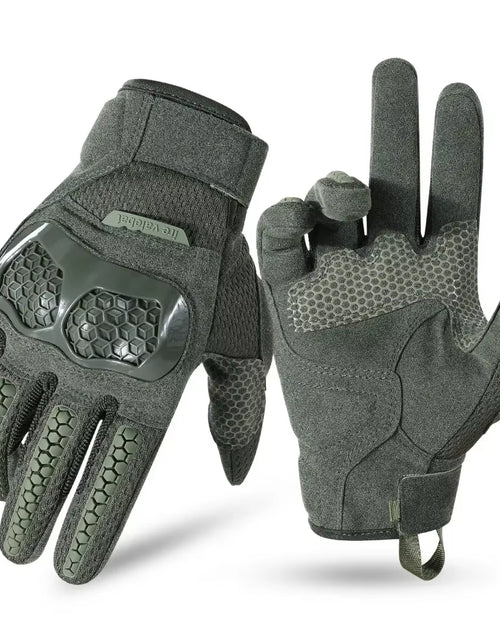 Load image into Gallery viewer, Men&#39;s Outdoor Tactical Gloves with Touch Screen Capability for Sports, Combat, Paintball, Shooting, Hunting, Airsoft, Climbing, and Cycling Protective Gear
