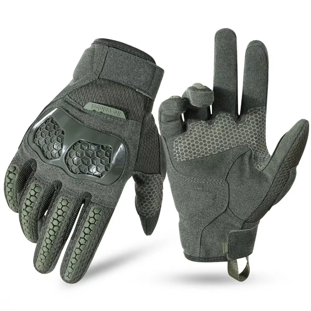 Men's Outdoor Tactical Gloves with Touch Screen Capability for Sports, Combat, Paintball, Shooting, Hunting, Airsoft, Climbing, and Cycling Protective Gear