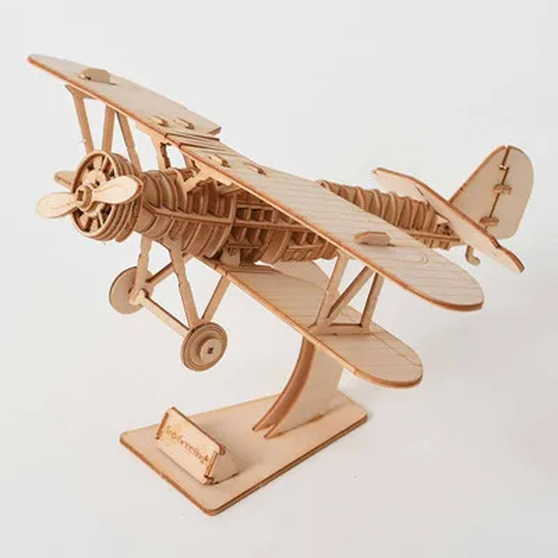 Engaging 3D Wooden Puzzle Kit: Assemble Your Own Sailing Ship, Biplane, and Steam Locomotive - Perfect for Adults and Kids 12+