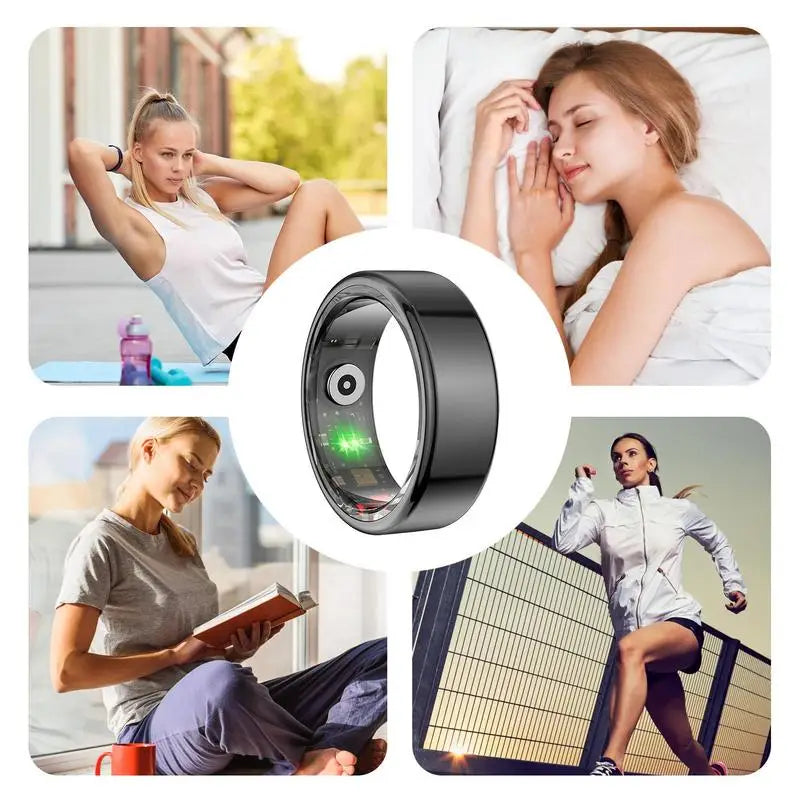 2024 Smart Ring: Multifunctional Health Tracker with Step Count, Heart Rate, Blood Oxygen Monitoring, and Waterproof Design for Men and Women Fitness