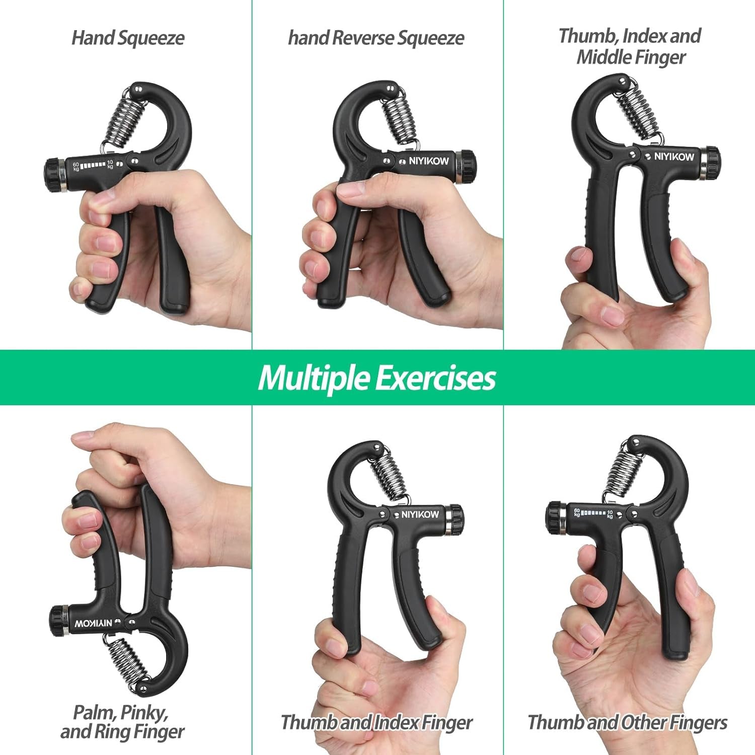 Portable Grip Strength Trainer for Forearms and Fingers