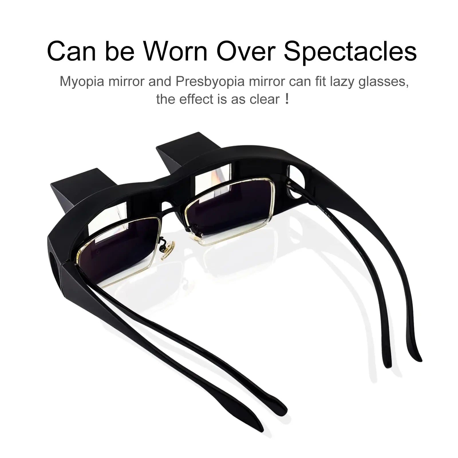 Prismatic Periscope Reading Glasses for Comfortable Lying Down Use