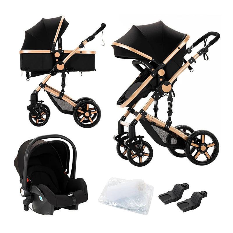 Premium Lightweight 3-in-1 Baby Stroller with Isofix - Comfort and Safety for Newborns