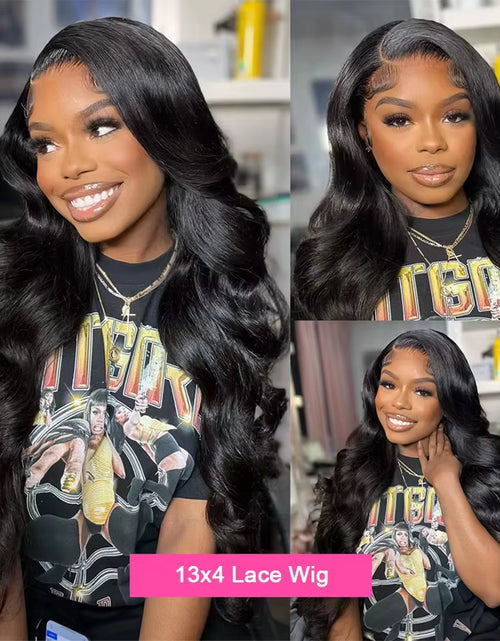 Load image into Gallery viewer, 200% Density HD Transparent Lace Body Wave 13X4 13X6 Frontal Lace Human Hair Wig 360 Lace Frontal Wig Pre Plucked 5X5 Lace Wig
200% density body wave human hair wig
