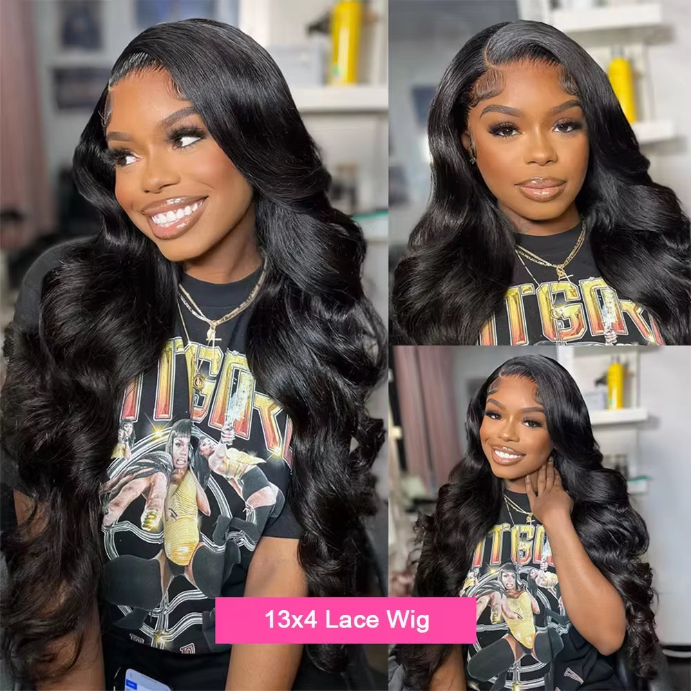 200% Density HD Transparent Lace Body Wave 13X4 13X6 Frontal Lace Human Hair Wig 360 Lace Frontal Wig Pre Plucked 5X5 Lace Wig
200% density body wave human hair wig