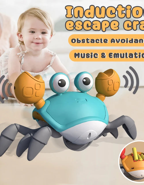 Load image into Gallery viewer, Interactive Crawling Crab Toy for Babies - Cute Sensing Design with Obstacle Avoidance, Ideal Birthday Gift
