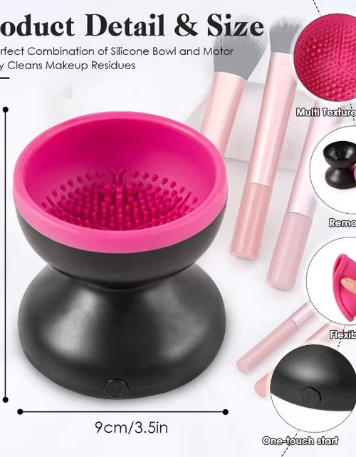 Load image into Gallery viewer, Professional Portable USB Makeup Brush Cleaner - Electric Silicone Device for Efficient Brush Cleaning and Drying
