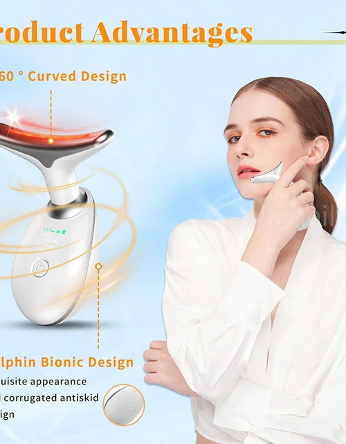 Load image into Gallery viewer, Anti-Wrinkle Facial Massager and Neck Lift Device for Skin Tightening and Double Chin Reduction 7-Color 
7-Color Anti-Wrinkle Facial Massager for skin tightening.
