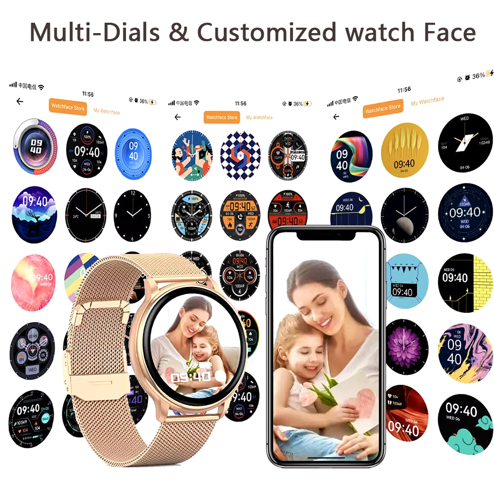 Bluetooth Call Smart Watch Women Custom Dial Watches Men Sport Fitness Tracker Heart Rate Smartwatch for Android IOS Y22