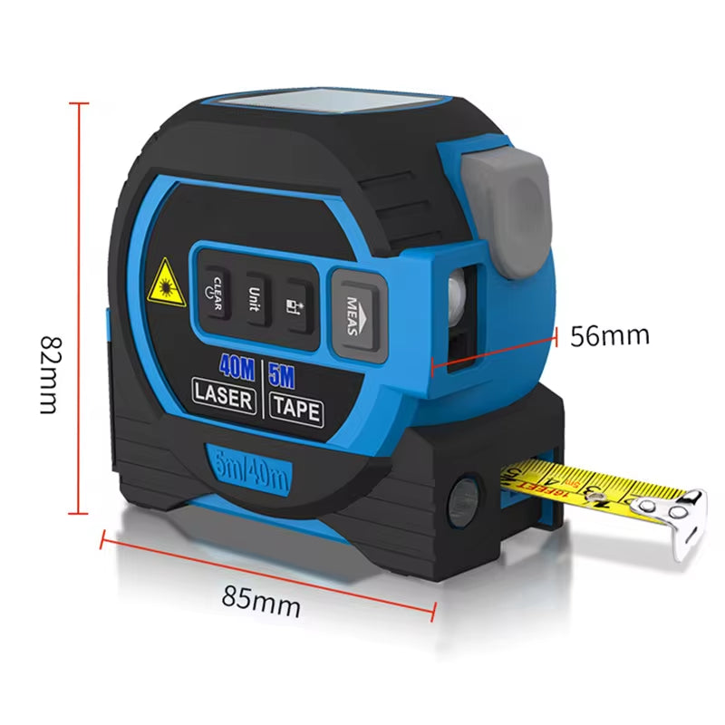 Laser Rangefinder Tape Measure with Adjustable Measuring Modes