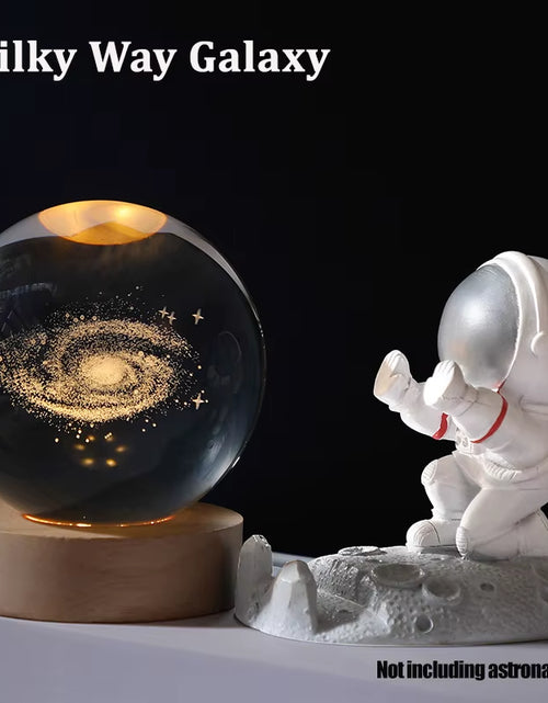 Load image into Gallery viewer, Galaxy Crystal Ball Lamp - 3D Planet and Moon USB LED Night Light for Romantic Occasions
