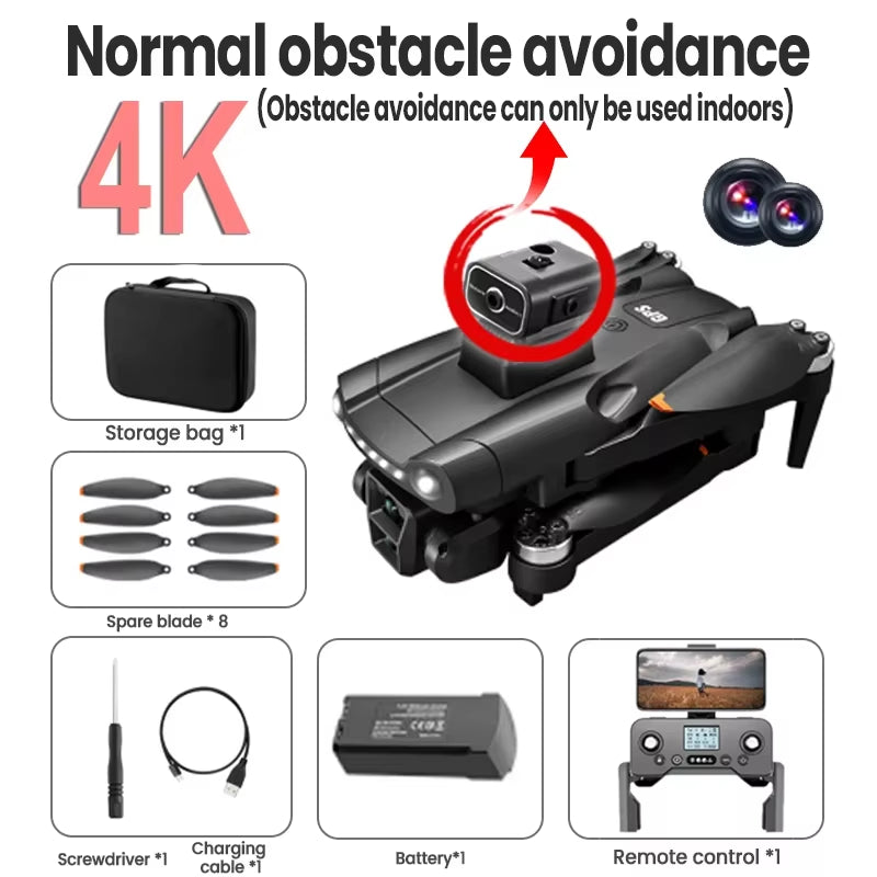 V198GPS Professional 8K Brushless Quadcopter with Laser Obstacle Avoidance and Compact Foldable Design