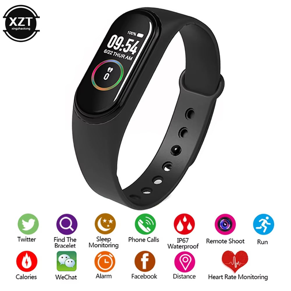 Advanced Smart Sports Watch with Heart Rate and Blood Pressure Monitoring, Waterproof Design, and Activity Tracking Features