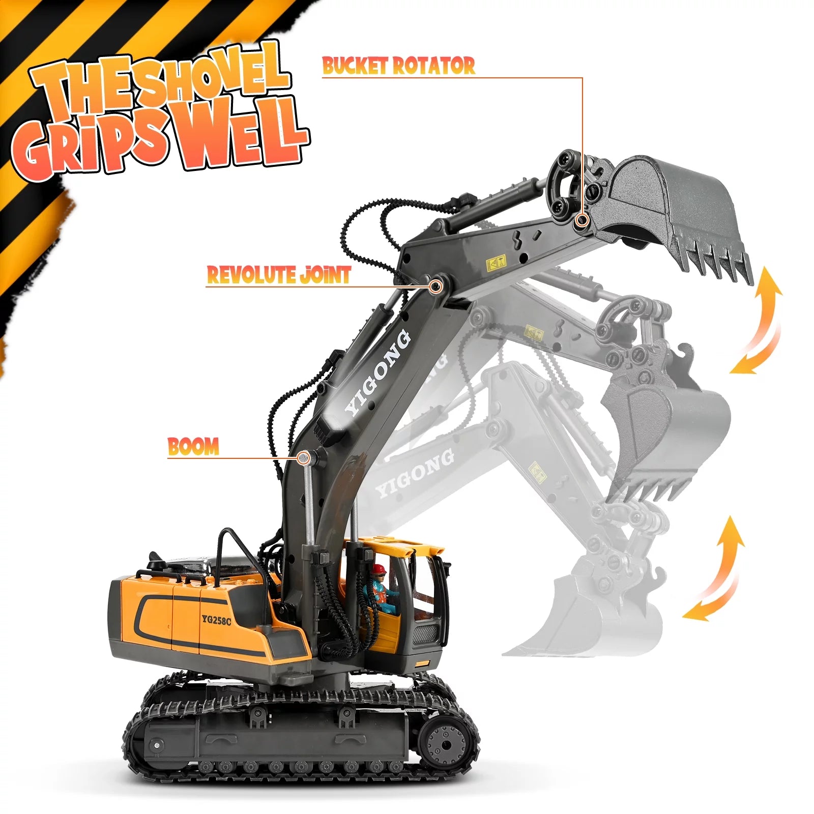 Excavator Toy for Developing Fine Motor Skills in Kids