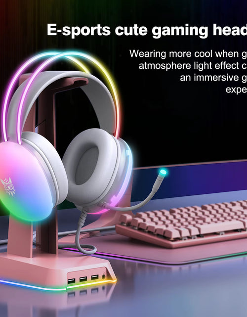 Load image into Gallery viewer, Esports Gaming Headset with Full RGB Lighting and Microphone for PC Gamers
