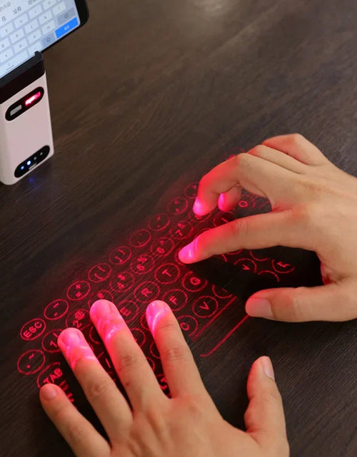 Load image into Gallery viewer, Bluetooth Virtual Laser Keyboard and Touch Projector for Computers, iPhones, iPads, and Laptops with Mouse Functionality
