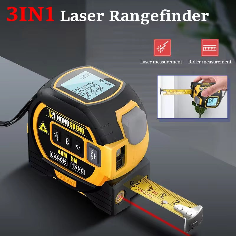 High-Precision Laser Tape Measure with 60m Range