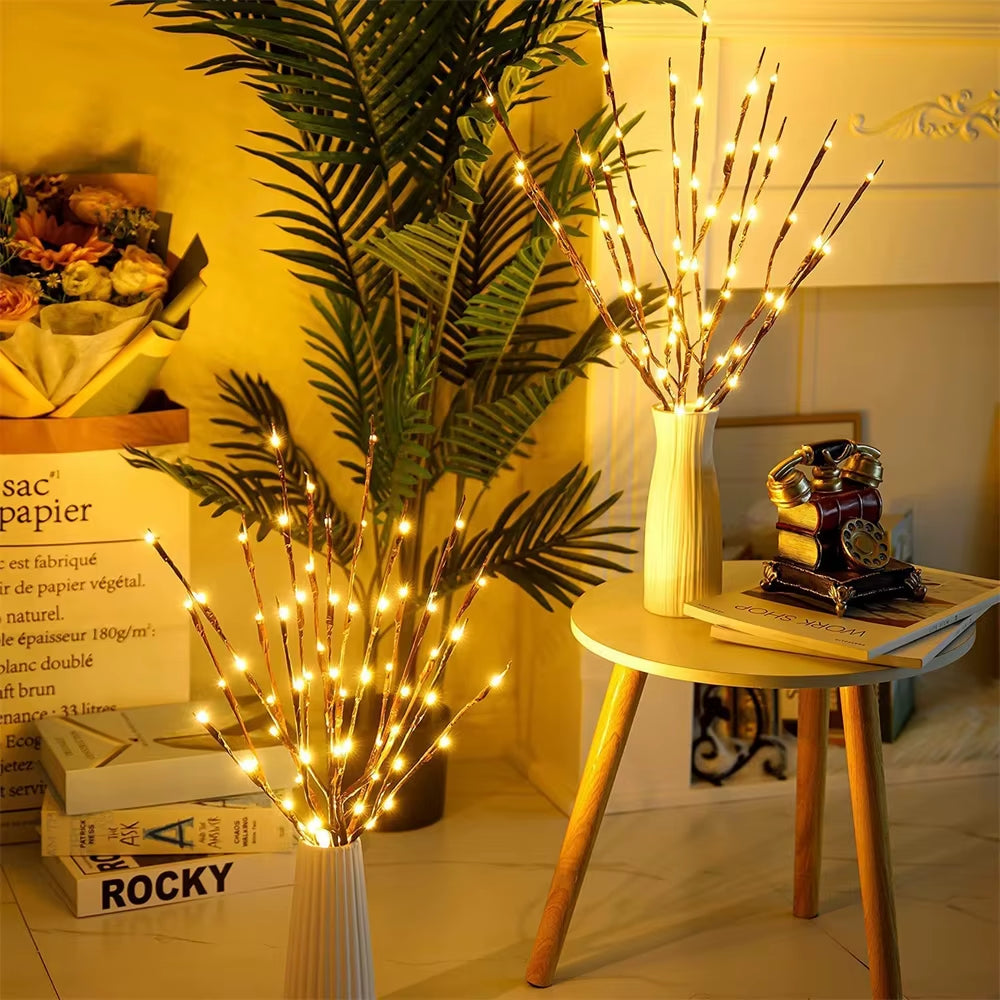 73 cm LED Willow Lamp with Warm Glow for Events