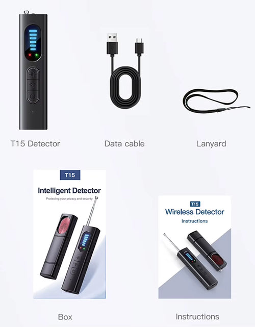 Load image into Gallery viewer, Professional Hidden Camera and GPS Wiretap Detector T15 for Enhanced Security Protection
