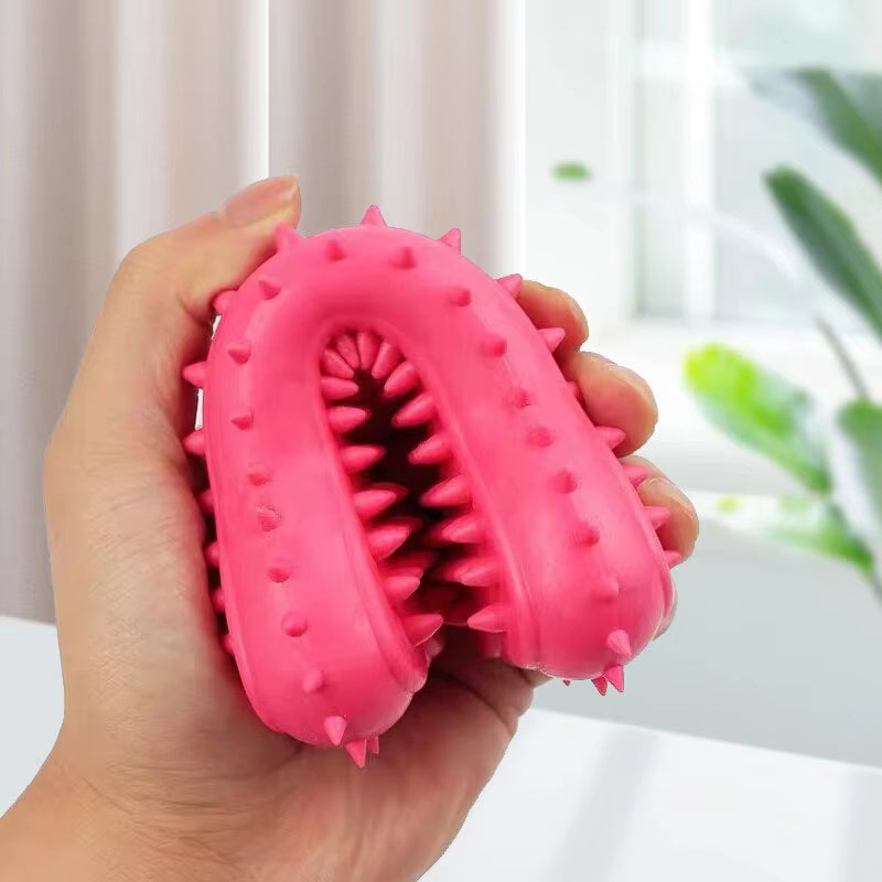 Soft Rubber Bite-Resistant Bone-Shaped Chew Toy for Small Dogs - Teeth Grinding and Training Aid