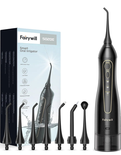 Load image into Gallery viewer, Portable Rechargeable Water Flosser with 3 Modes and 300ML Waterproof Water Tank for Effective Dental Cleaning
