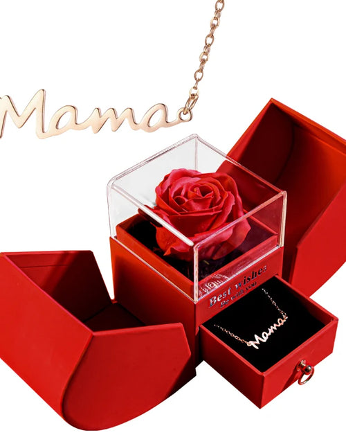 Load image into Gallery viewer, Eternal Rose Gift Box with Heart Necklace - &quot;I Love You to the Moon and Back&quot; Floral Jewelry Set for Valentine&#39;s Day and Weddings
