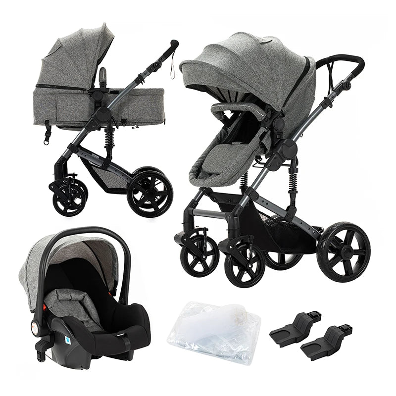 Premium Lightweight 3-in-1 Baby Stroller with Isofix - Comfort and Safety for Newborns