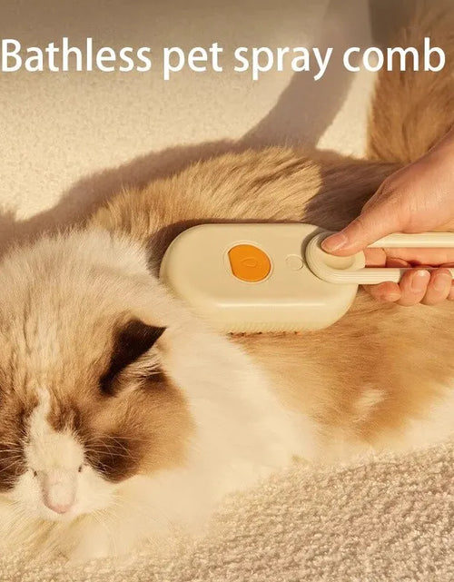 Load image into Gallery viewer, Professional Pet Massage Brush with Steam Spray and Rotatable Design for Efficient Hair Removal
