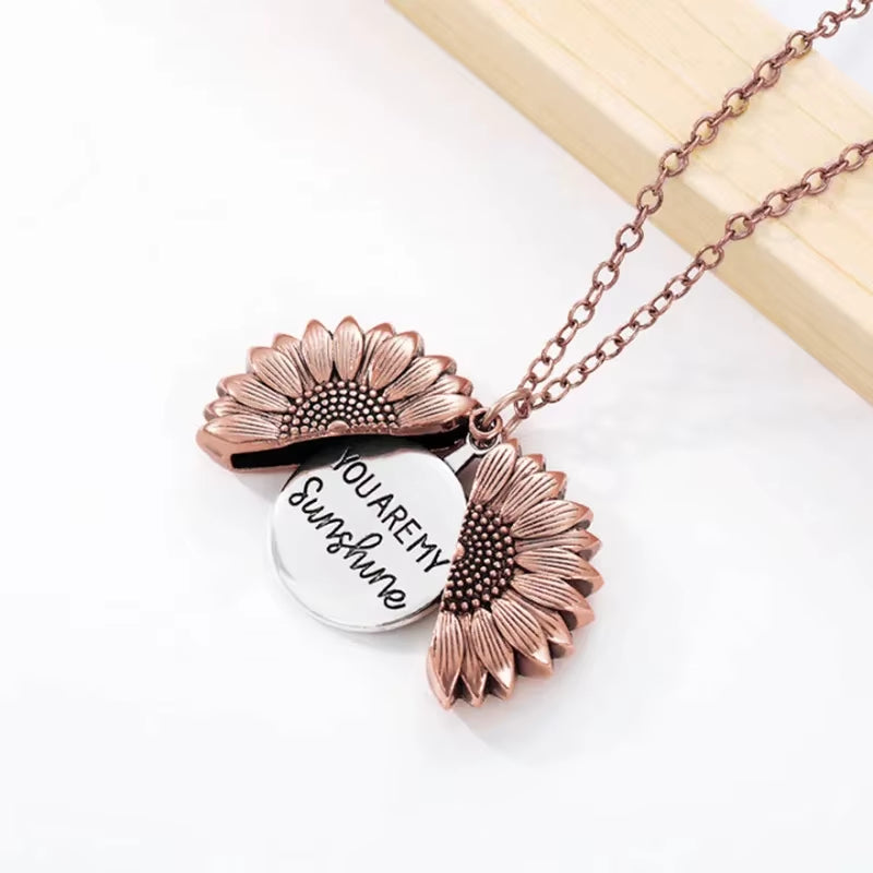 Best Friend Gift Sunflower Necklace
