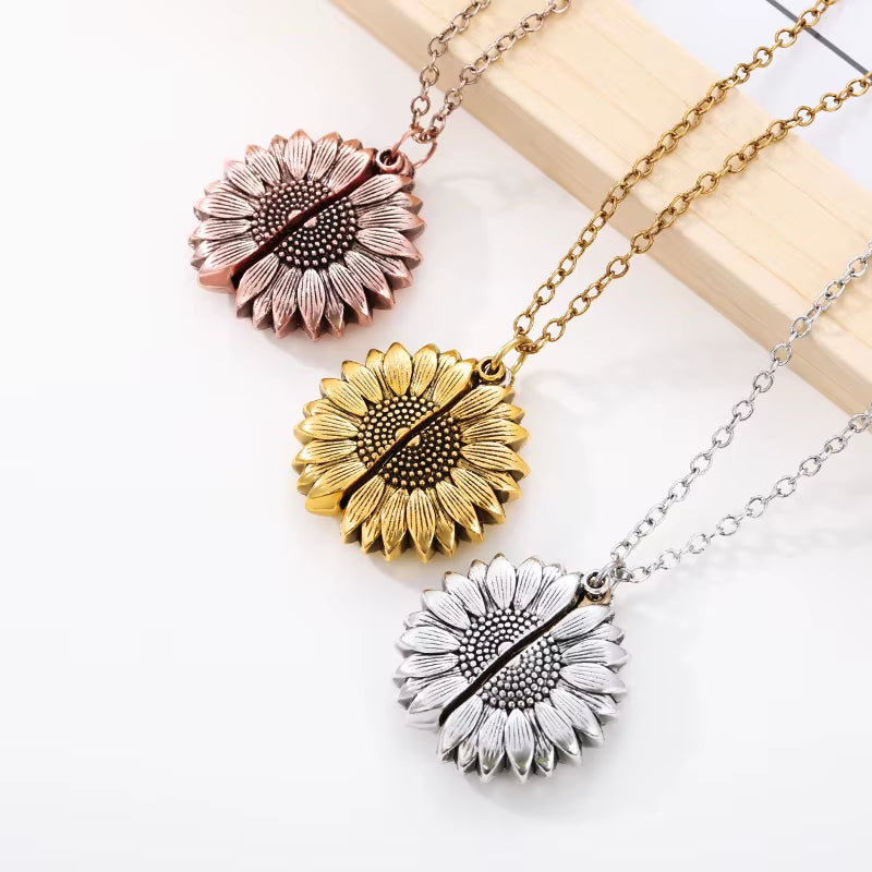 Birthday Gift Sunflower Necklace
