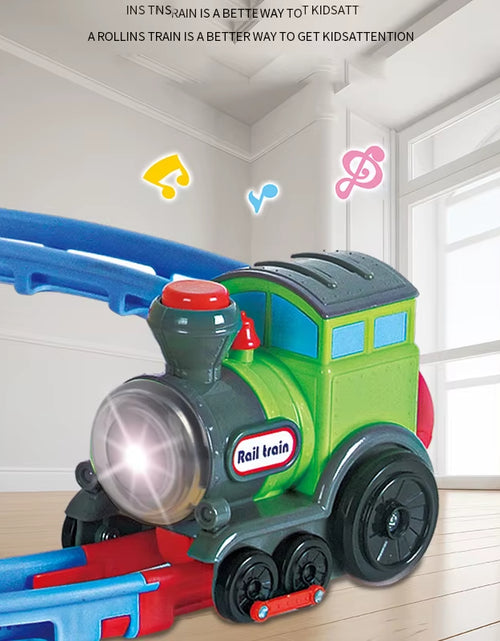 Load image into Gallery viewer, Innovative DIY Splicing Track Train Set with Flashing Lights and Music for Creative Play
