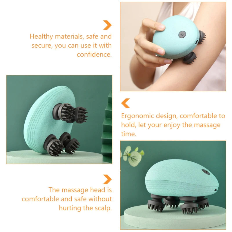 Durable ABS Material Electric Scalp Massager
