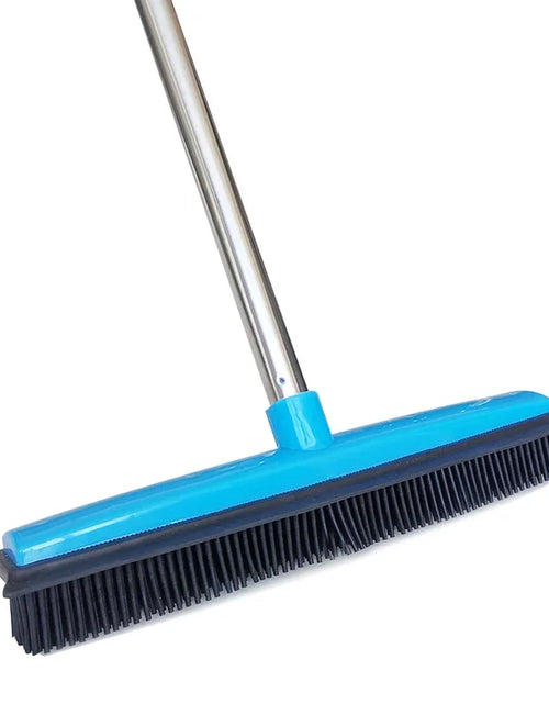 Load image into Gallery viewer, Easy-to-clean rubber broom with dustpan

