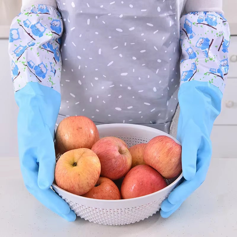 Easy-to-clean silicone kitchen gloves
