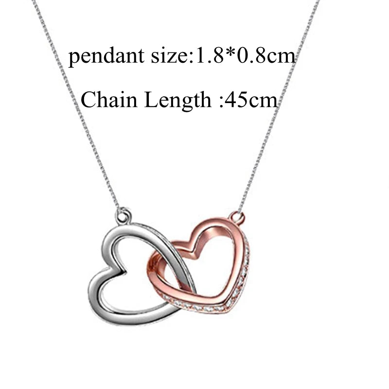 Elegant Heart Necklace with Message Card
