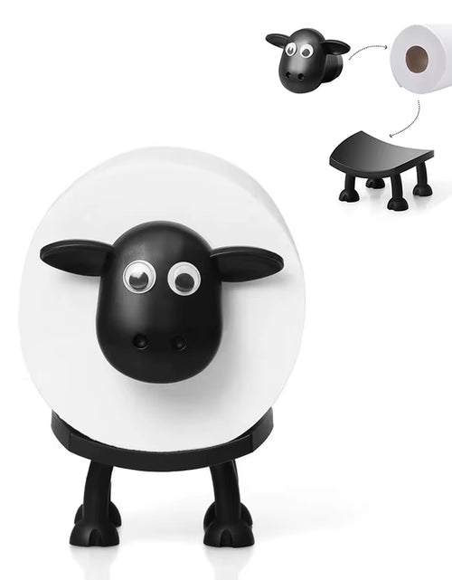 Load image into Gallery viewer, Free-standing Sheep Dog Toilet Tissue Rack

