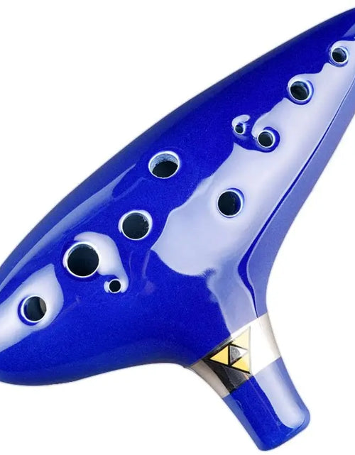 Load image into Gallery viewer, 12-Hole Alto C Ocarina Instrument - Includes Songbook, Bag, and Rope - Ideal Gift for Children and Zelda Enthusiasts
12-Hole Alto C Ocarina with Songbook and Gig Bag
