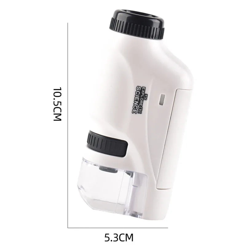 Discover the Wonders of Science with the Handheld Microscope Kit - LED Light 60X-120X for Home and School Education