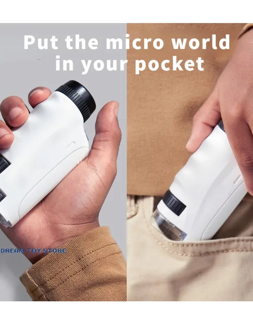 Load image into Gallery viewer, Discover the Wonders of Science with the Handheld Microscope Kit - LED Light 60X-120X for Home and School Education
