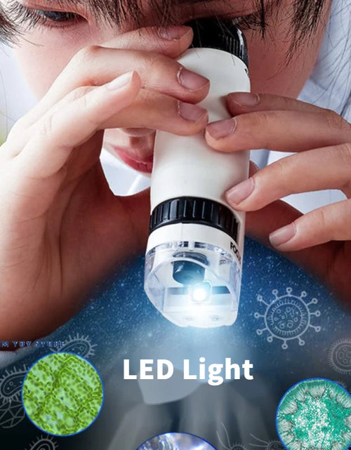 Load image into Gallery viewer, Discover the Wonders of Science with the Handheld Microscope Kit - LED Light 60X-120X for Home and School Education
