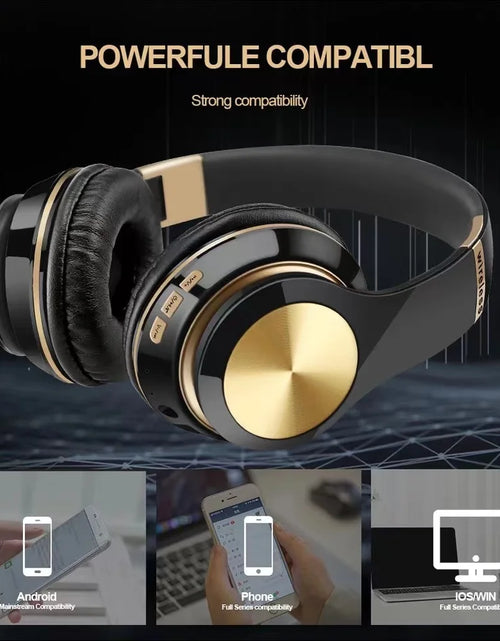 Load image into Gallery viewer, Bluetooth 5.0 Wireless Gaming Headphones with Foldable Design and Wired Option for Enhanced Audio Experience
