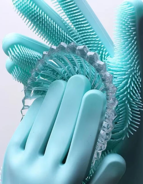 Load image into Gallery viewer, Heat-resistant silicone gloves for dishwashing

