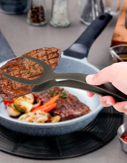 Load image into Gallery viewer, 2-in-1 Nylon Grip Flip Tongs and Egg Spatula for Cooking and Grilling Accessories
