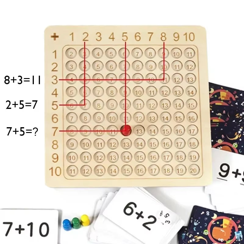 Kids Playing Montessori Multiplication Game
