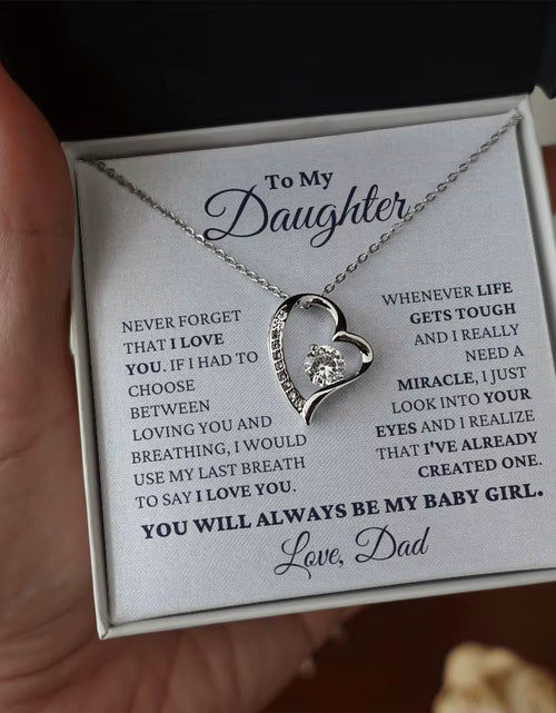 Load image into Gallery viewer, To My Daughter Gift from Dad New Love You Heart Pendant Necklace Fashion Jewelry Women Girl Birthday Necklaces 2024 Dropshipping
