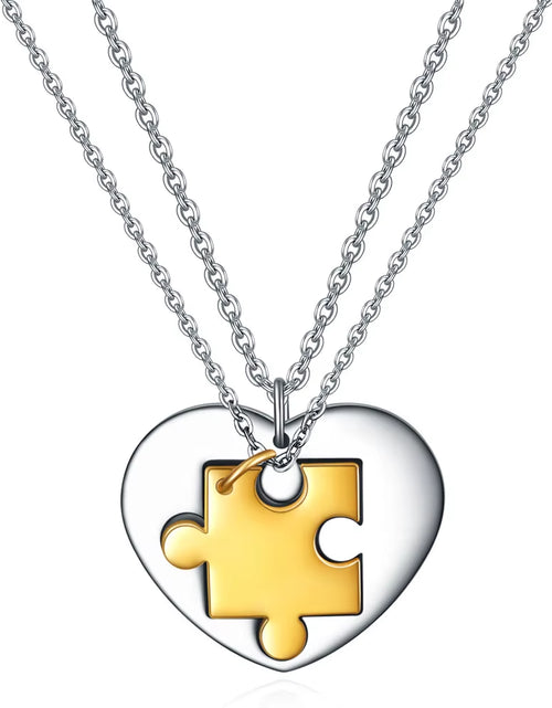 Load image into Gallery viewer, Matching Heart Puzzle Necklaces

