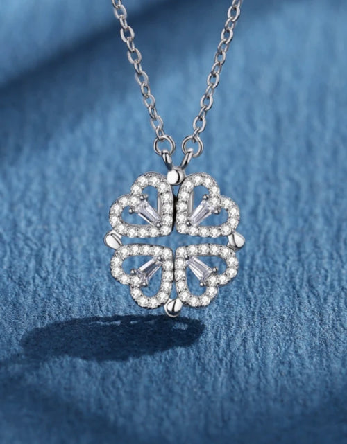 Load image into Gallery viewer, Meaningful Heart Pendant with Clover Design

