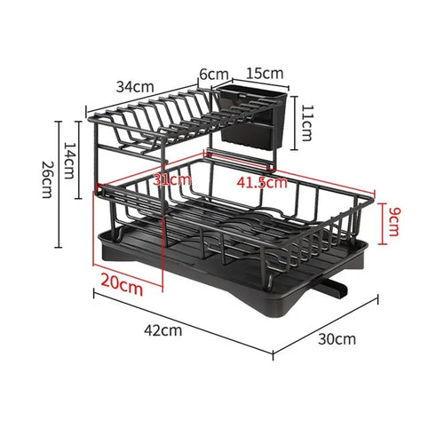 Load image into Gallery viewer, Stylish and functional dish drying rack for kitchens
